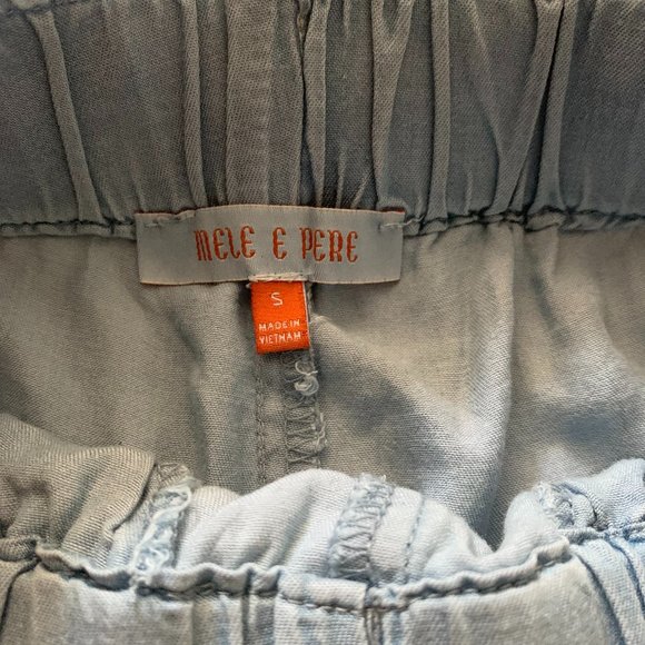 Blue Flowy Summer Shorts - Picture 2 of 3